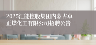 2025汇能控股集团内蒙古卓正煤化工有限公司招聘公告
