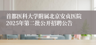 首都医科大学附属北京安贞医院2025年第二批公开招聘公告