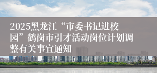 2025黑龙江“市委书记进校园”鹤岗市引才活动岗位计划调整有关事宜通知