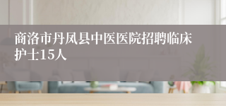 商洛市丹凤县中医医院招聘临床护士15人