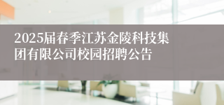 2025届春季江苏金陵科技集团有限公司校园招聘公告