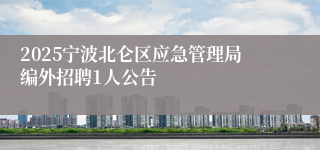 2025宁波北仑区应急管理局编外招聘1人公告