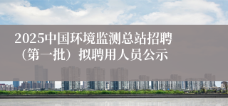 2025中国环境监测总站招聘（第一批）拟聘用人员公示