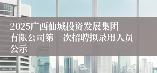 2025广西仙城投资发展集团有限公司第一次招聘拟录用人员公示