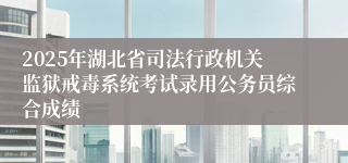 2025年湖北省司法行政机关监狱戒毒系统考试录用公务员综合成绩