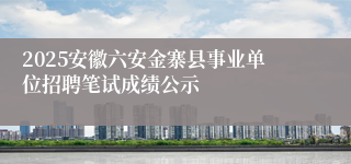 2025安徽六安金寨县事业单位招聘笔试成绩公示
