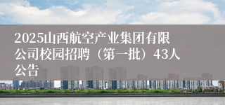 2025山西航空产业集团有限公司校园招聘（第一批）43人公告