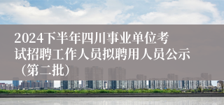 2024下半年四川事业单位考试招聘工作人员拟聘用人员公示（第二批）