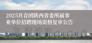 2025共青团陕西省委所属事业单位招聘现场资格复审公告 