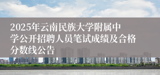 2025年云南民族大学附属中学公开招聘人员笔试成绩及合格分数线公告