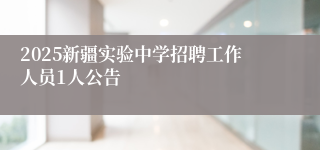 2025新疆实验中学招聘工作人员1人公告