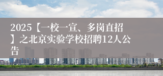 2025【一校一宣、多岗直招】之北京实验学校招聘12人公告