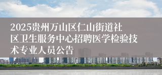 2025贵州万山区仁山街道社区卫生服务中心招聘医学检验技术专业人员公告