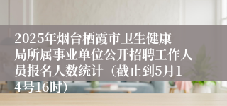 2025年烟台栖霞市卫生健康局所属事业单位公开招聘工作人员报名人数统计（截止到5月14号16时）
