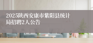 2025陕西安康市紫阳县统计局招聘2人公告