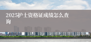 2025护士资格证成绩怎么查询