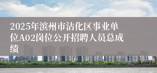 2025年滨州市沾化区事业单位A02岗位公开招聘人员总成绩