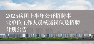 2025兵团上半年公开招聘事业单位工作人员核减岗位及招聘计划公告