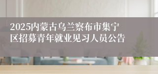 2025内蒙古乌兰察布市集宁区招募青年就业见习人员公告