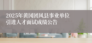 2025年黄冈团风县事业单位引进人才面试成绩公告