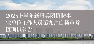 2025上半年新疆兵团招聘事业单位工作人员第九师白杨市考区面试公告