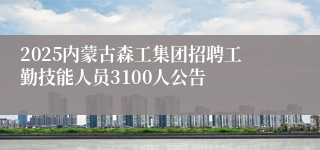 2025内蒙古森工集团招聘工勤技能人员3100人公告