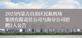 2025内蒙古自治区民航机场集团有限责任公司乌海分公司招聘3人公告