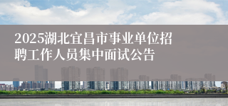 2025湖北宜昌市事业单位招聘工作人员集中面试公告
