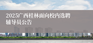 2025广西桂林面向校内选聘辅导员公告