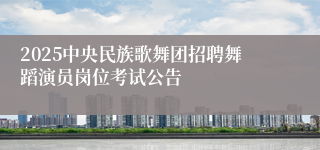 2025中央民族歌舞团招聘舞蹈演员岗位考试公告