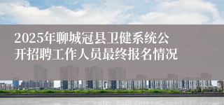 2025年聊城冠县卫健系统公开招聘工作人员最终报名情况