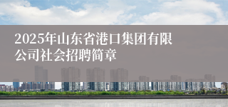 2025年山东省港口集团有限公司社会招聘简章