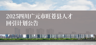 2025四川广元市旺苍县人才回引计划公告