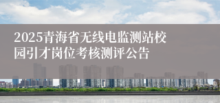 2025青海省无线电监测站校园引才岗位考核测评公告