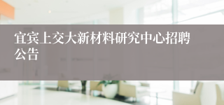 宜宾上交大新材料研究中心招聘公告