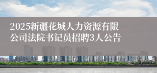 2025新疆花城人力资源有限公司法院书记员招聘3人公告