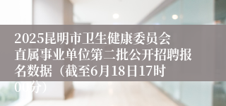 2025昆明市卫生健康委员会直属事业单位第二批公开招聘报名数据（截至6月18日17时00分）