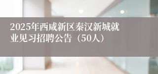 2025年西咸新区秦汉新城就业见习招聘公告（50人）