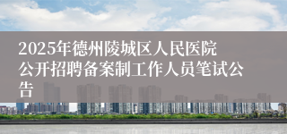 2025年德州陵城区人民医院公开招聘备案制工作人员笔试公告