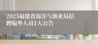 2025福建省海洋与渔业局招聘编外人员1人公告