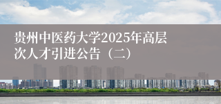 贵州中医药大学2025年高层次人才引进公告（二）