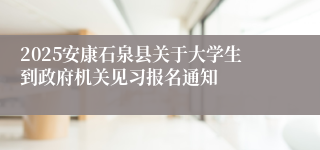 2025安康石泉县关于大学生到政府机关见习报名通知