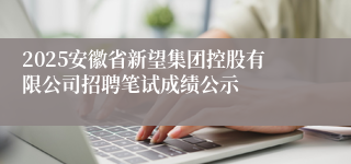 2025安徽省新望集团控股有限公司招聘笔试成绩公示