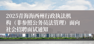2025青海海西州行政执法机构（非参照公务员法管理）面向社会招聘面试通知