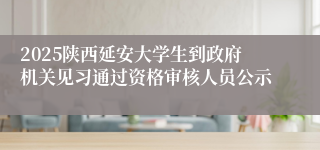 2025陕西延安大学生到政府机关见习通过资格审核人员公示