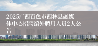 2025广西百色市西林县融媒体中心招聘编外聘用人员2人公告
