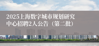 2025上海数字城市规划研究中心招聘2人公告（第二批）