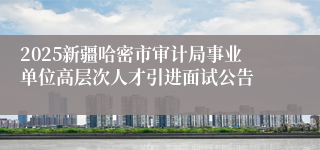 2025新疆哈密市审计局事业单位高层次人才引进面试公告