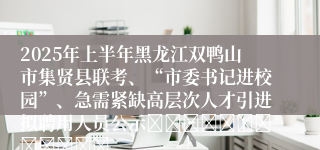 2025年上半年黑龙江双鸭山市集贤县联考、“市委书记进校园”、急需紧缺高层次人才引进拟聘用人员公示												