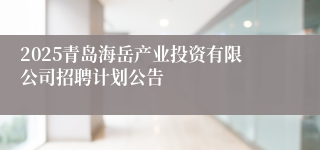 2025青岛海岳产业投资有限公司招聘计划公告